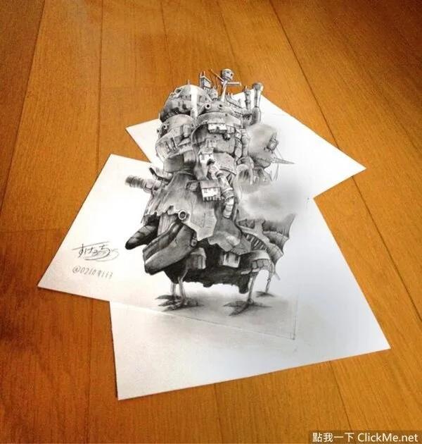 突破画面的超神立体插画!二次元人物跑到现实生活中?!