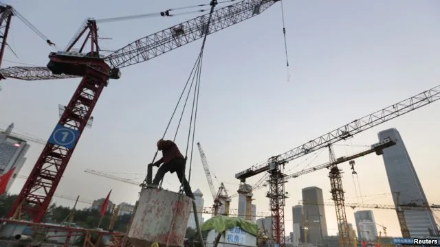 中國某建築工地上的農民工