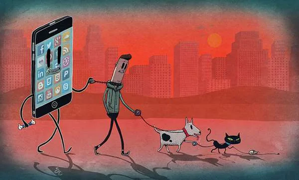 認同到核爆!!「你的手機，就是你的主人。」13張諷刺現代社會的插畫，怎麼讓人愈看愈覺得心酸...