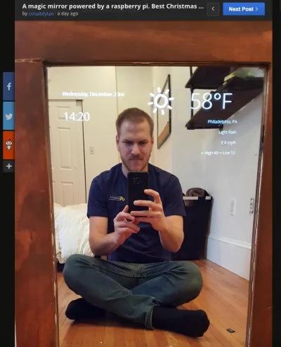 男子用一片双面镜做出真实版魔镜,高科技产品厂商都想到!