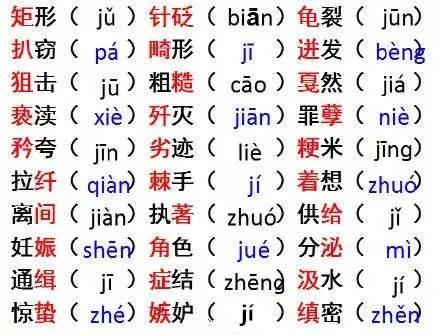 最容易读错的240个汉字 看完后简直不敢说话了