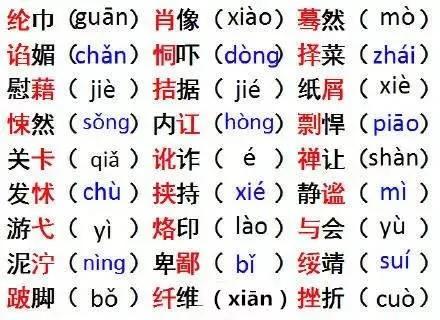 最容易读错的240个汉字 看完后简直不敢说话了