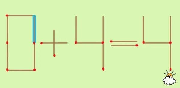 动一根火柴这个“6+4=4”算式就会正确 你能看出3种解法吗?