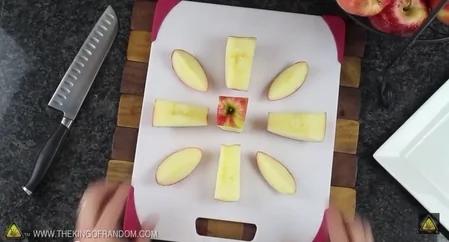 你想不到的神奇切苹果方法 生活小常识 小妙招(视频)