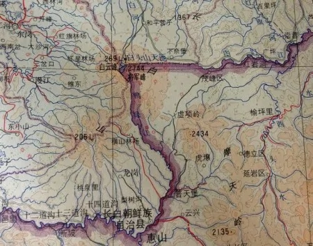 1969年版中圖地圖吉林省圖。（網絡圖片）