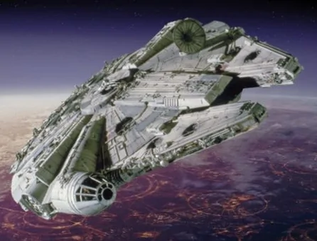 科幻《星球大戰》中的千年鷹號宇宙飛船。（維基百科）