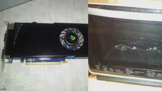他把坏掉的显卡丢进烤箱 竟修好了