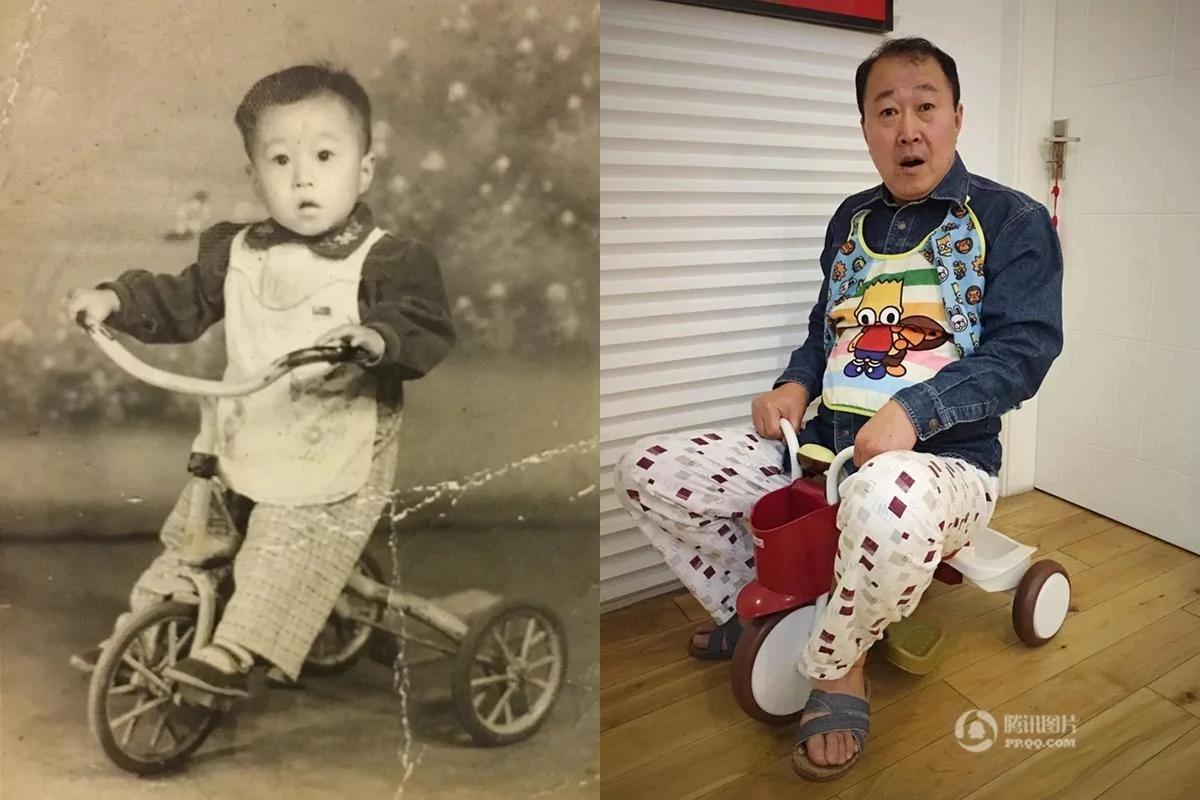网友晒童年对比照:时间都去哪儿了