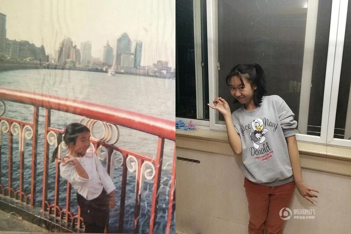 网友晒童年对比照:时间都去哪儿了
