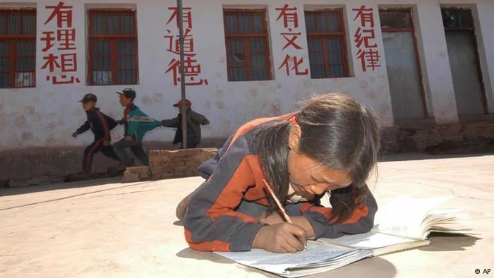 China Armut Schule Schulkinder