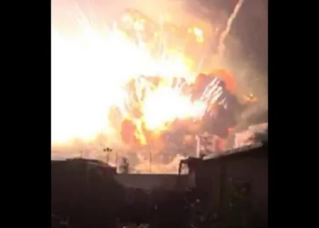 西安市一变电站日前发生爆炸（网络图片）
