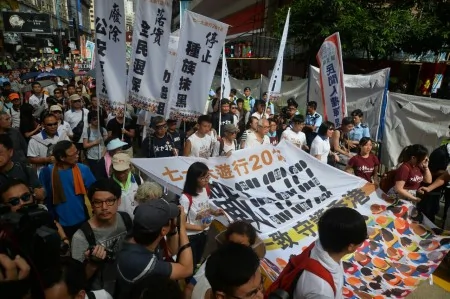 2016年7月1日，香港举行七．一大游行。（宋祥龙／大纪元）