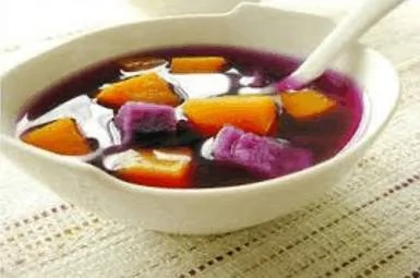 紫薯南瓜汤可排毒。（网络图片）