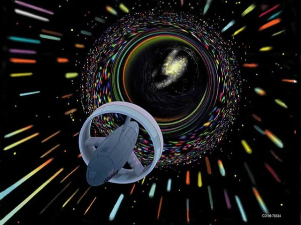 科幻中的超光速星际旅行。（维基百科）