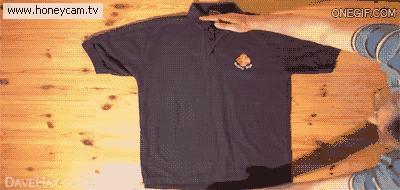 衣服最好这样叠,后悔没有早知道!GIF