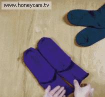 衣服最好这样叠,后悔没有早知道!GIF