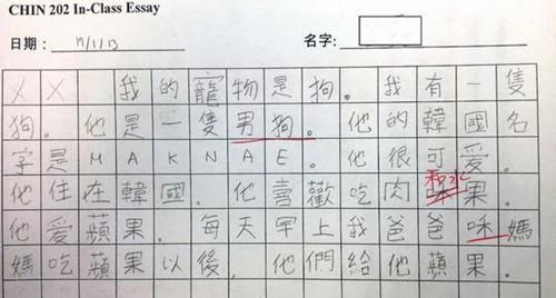 别再吐槽英文难了!老外的中文试卷,笑哭你!