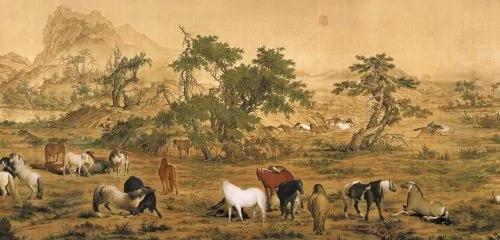 奇怪!郎世宁《百骏图》出现三匹瘦马?