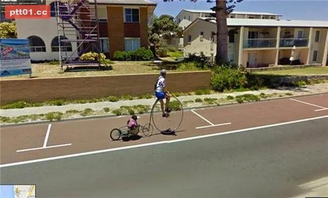 Google街景拍到令人费解又有趣的画面,画面挺吓人的!