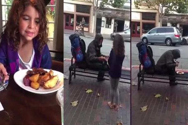 美国女孩施舍老人一餐饭 结果奇迹发生了……
