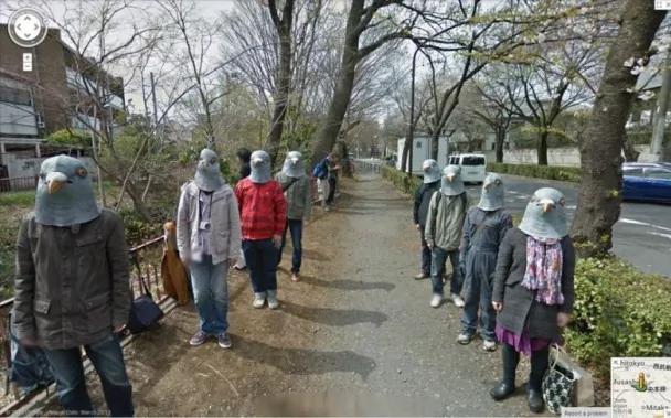 诡异!Google街景软件捕捉到奇怪景象 组图
