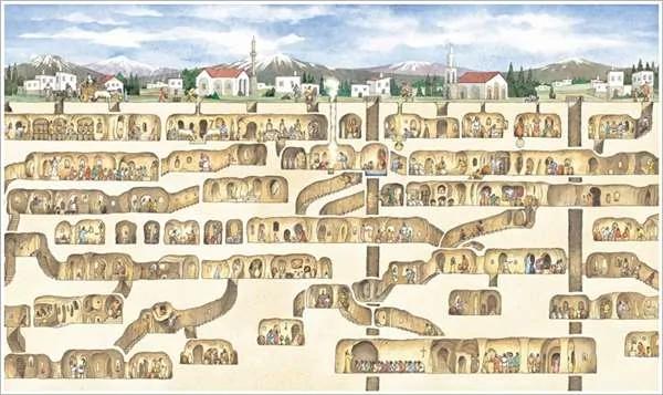 土耳其男子翻修房屋意外发现神秘洞穴 里头竟是“超大型地下城堡” 图集