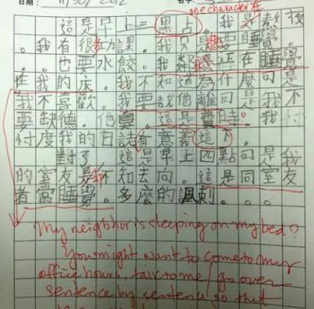 老外的中文作文 我的天 老师都快疯掉了! 图集