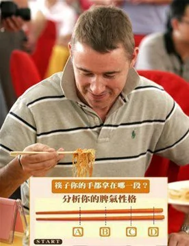 由拿筷子的位置看你内心性格!