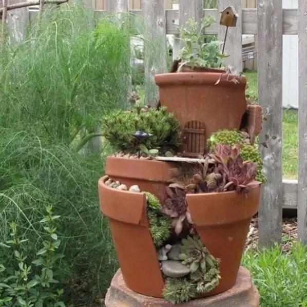 她不小心打碎一个花盆 却美爆了整个家!