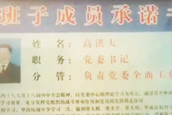 安徽省亳州市渦陽縣渦南鎮政府宣傳欄（視頻截圖）