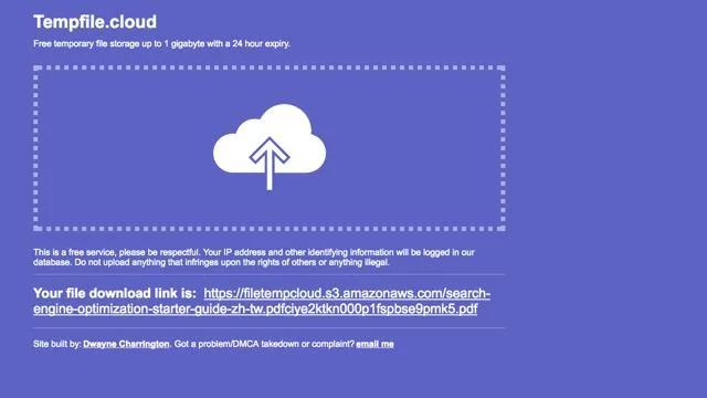 超简易临时免空 支援单档1GB 仅保存24小时