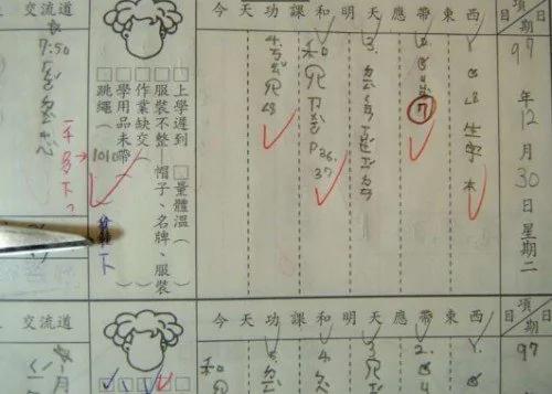 老师在联络簿的留言让大家都笑翻