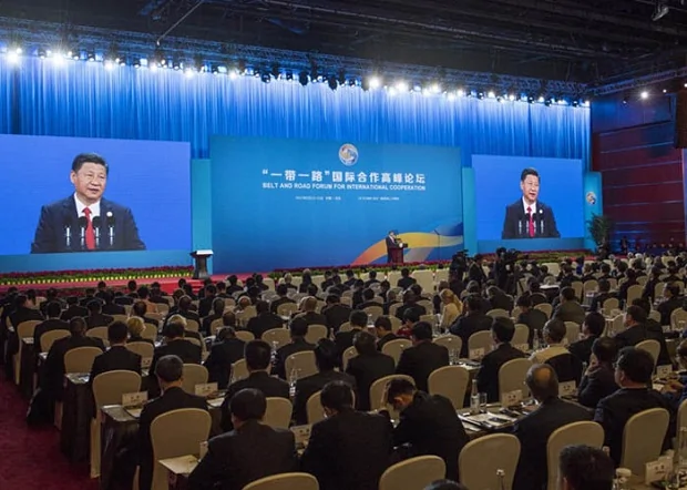 2017年5月14日，「一帶一路」國際合作高峰論壇在北京召開，有超過130個國家和70多個國際組織的代表出席。（中國政府網圖片）