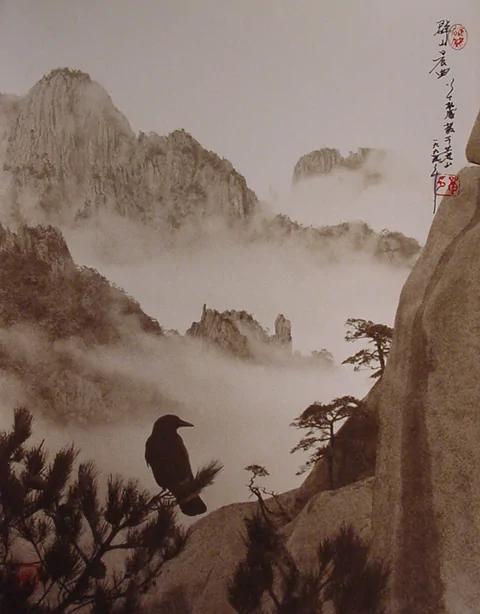 拍摄出来的水墨丹青