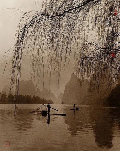 拍摄出来的水墨丹青