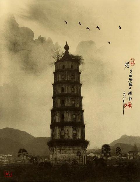 拍摄出来的水墨丹青