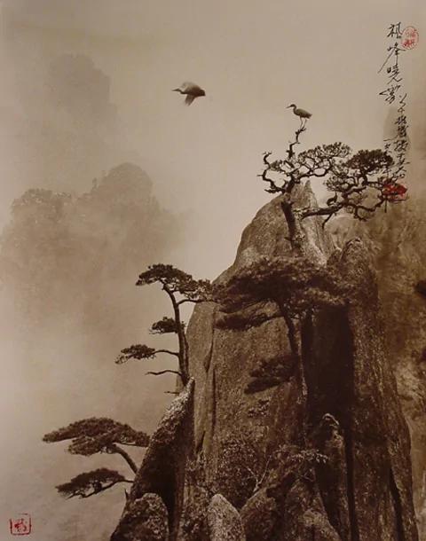 拍摄出来的水墨丹青