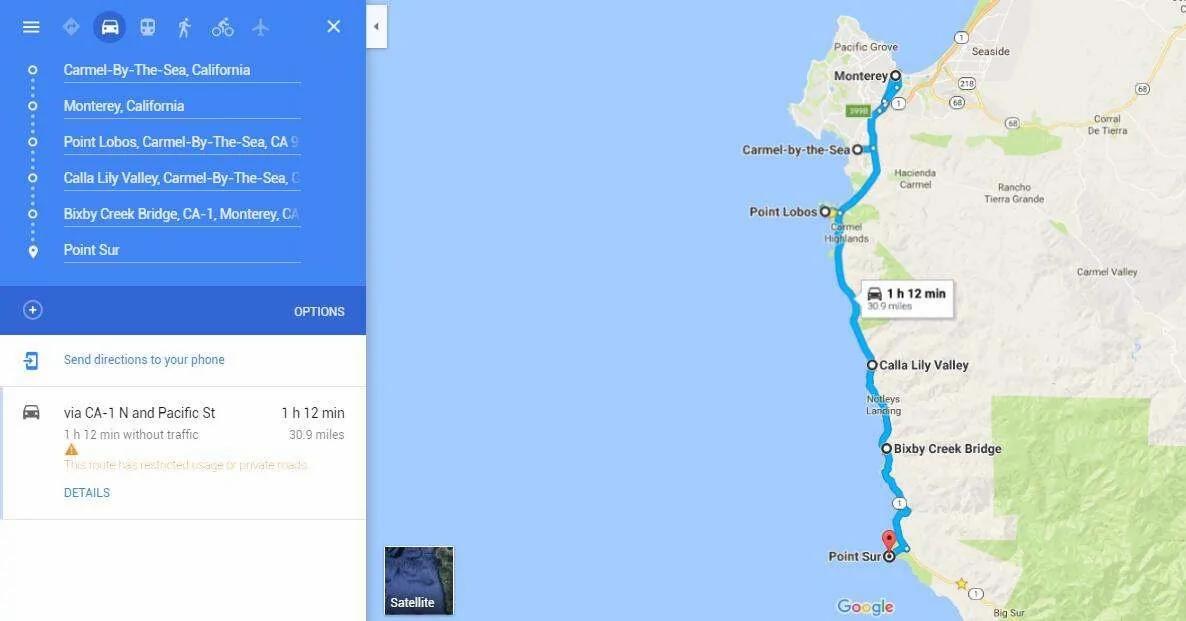 新加州一号公路自驾攻略——绕行指南