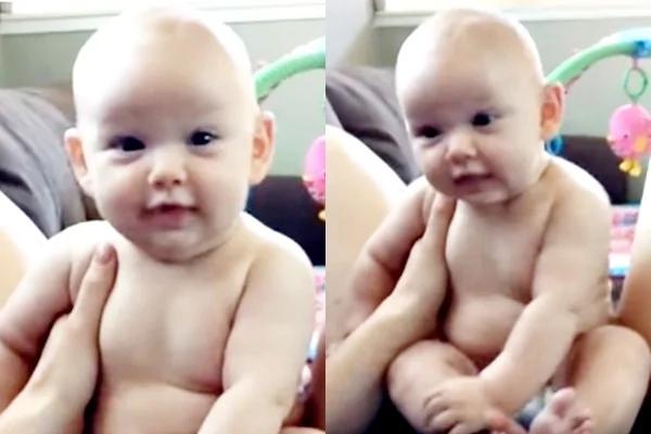 3个月大宝宝开口说一句话 妈妈吓坏后爆笑