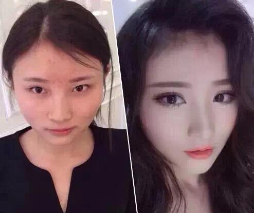 新娘妆前后对比 化妆师这个职业真是太逆天了!