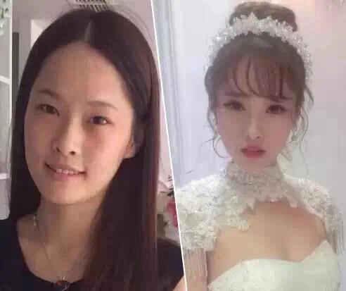 新娘妆前后对比 化妆师这个职业真是太逆天了!