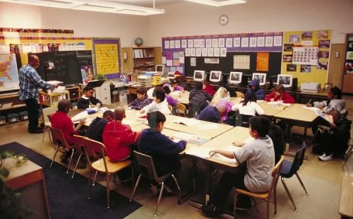 美國的小學。(圖片來源:維基百科)