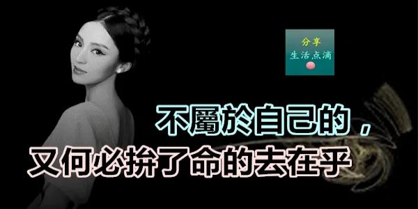 不属于自己的 又何必拚了命的去在乎!