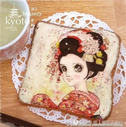 她在面包片上彩绘漫画人物 因太逼真所有人不敢吃!
