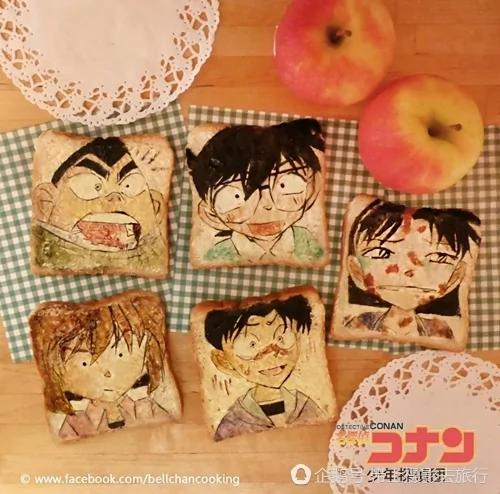 她在面包片上彩绘漫画人物 因太逼真所有人不敢吃!