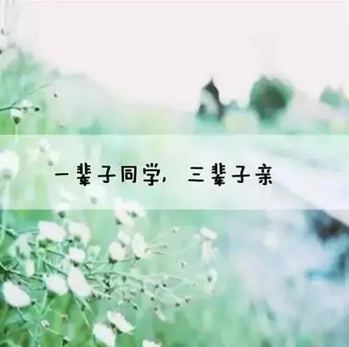 一辈子同学 三辈子亲