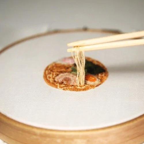 日本“食物刺绣师” 跟真的一模一样