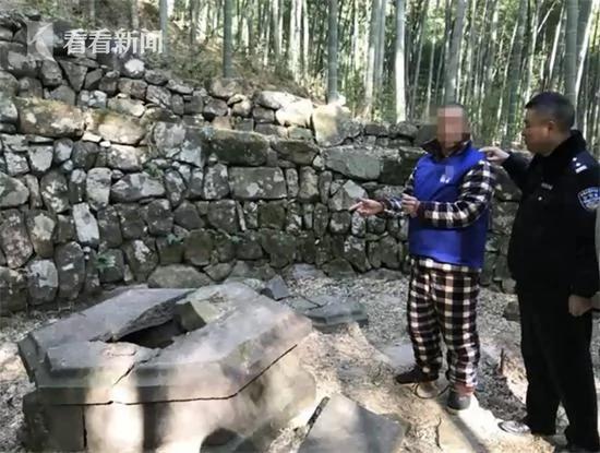 清代古墓塔神秘失踪 盗墓贼竟放家中当茶几用