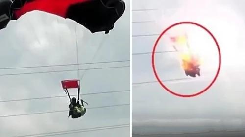 瞬间空中爆炸 女伞兵大难不死之因