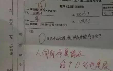 那些考试得0蛋的孩子 卷子上都写了啥?…